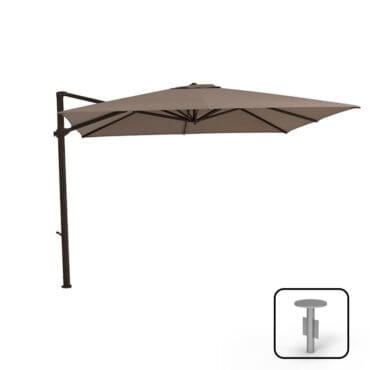Talenti - Parasol Marte 3x3+Base Interrata Mokka