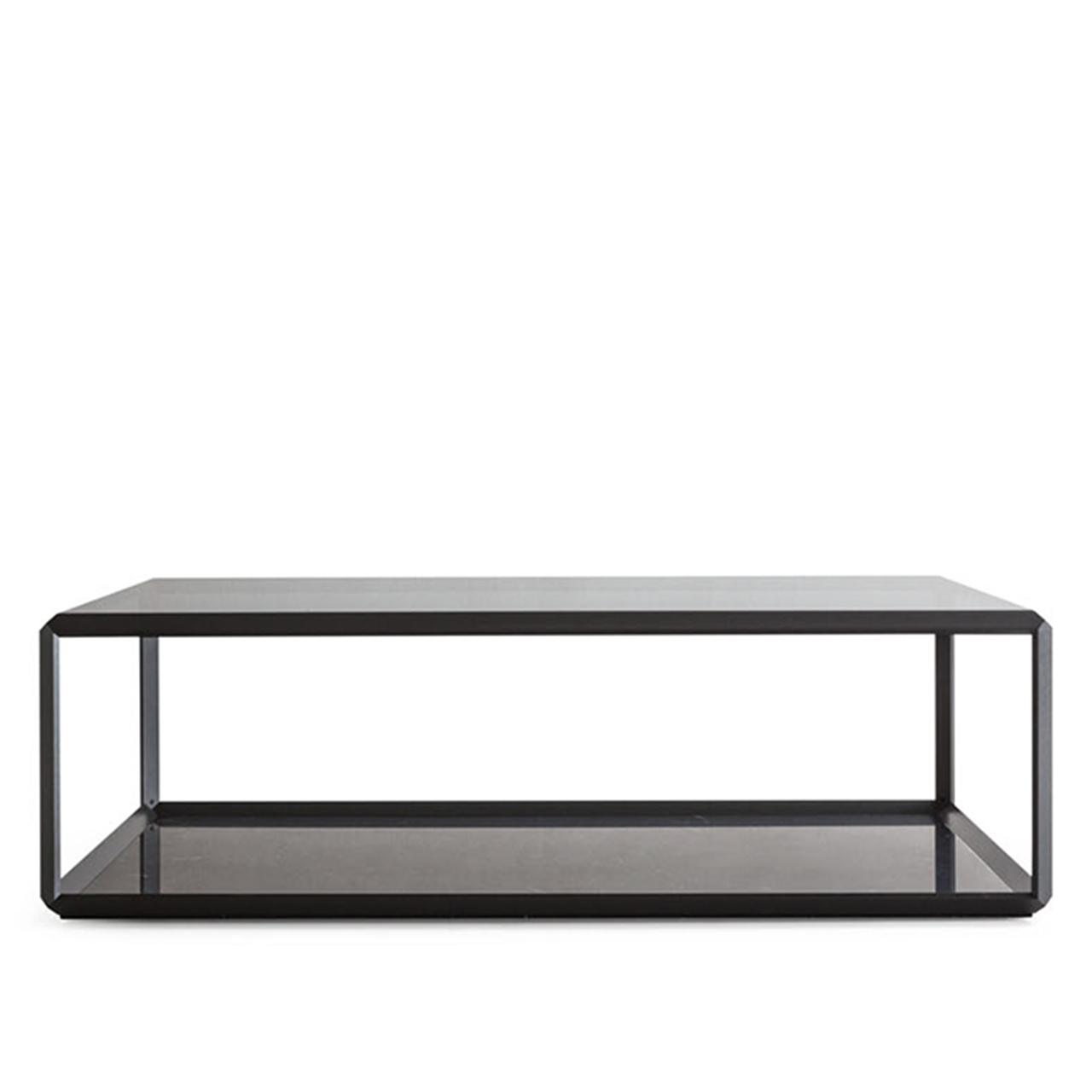 Molteni 45° Tavolino H37 struttura metallo piano vetro LONGHO