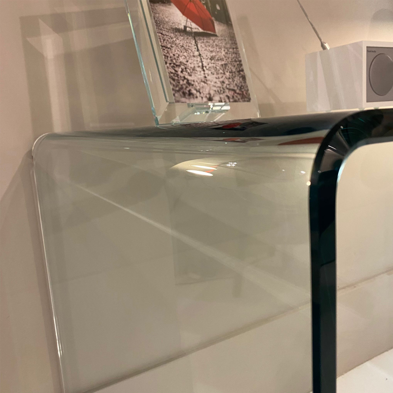 Fiam – Scrivania Rialto in vetro trasparente 120x60