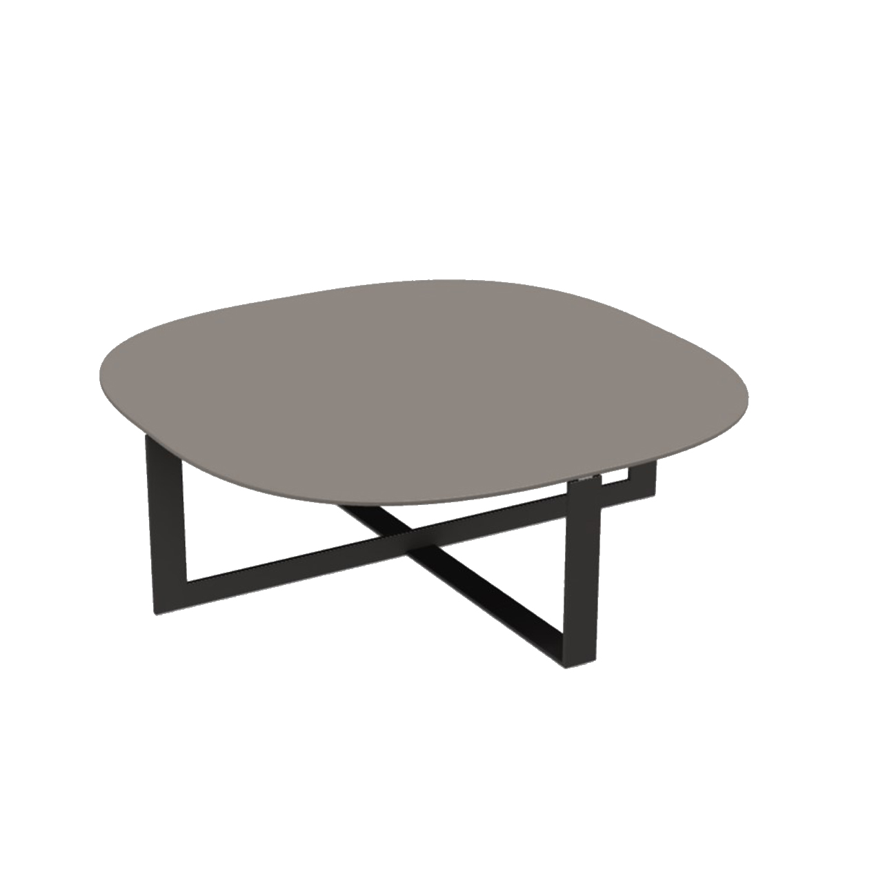 Molteni – Tavolino Domino Next 120x120 struttura peltro piano