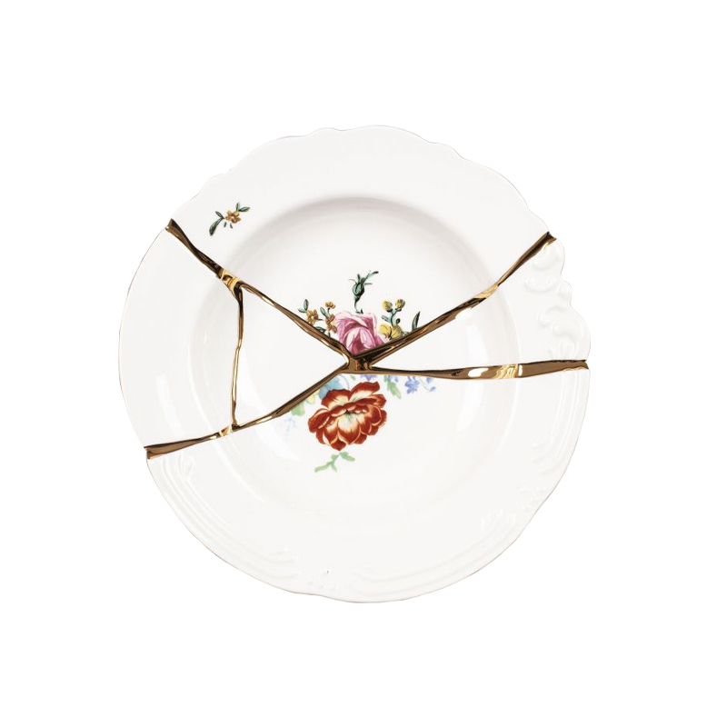 Seletti Kintsugi Skull In White - 5