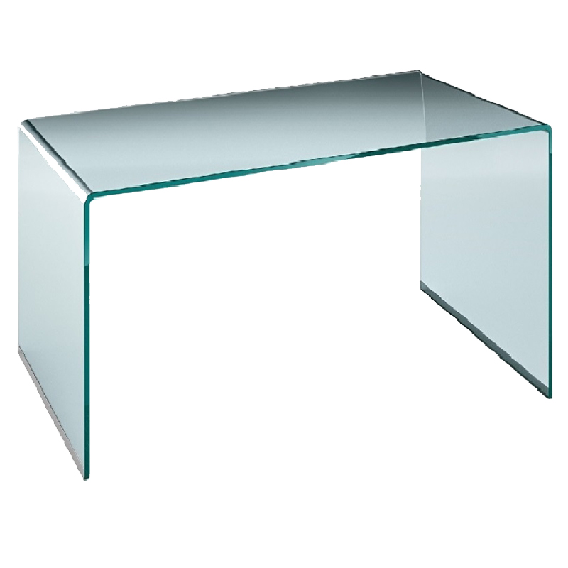 Fiam – Scrivania Rialto in vetro trasparente 160x80 - LONGHO