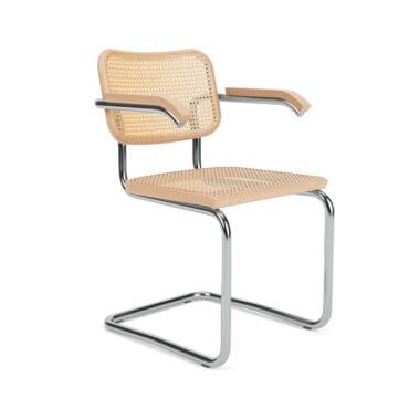 Knoll Sedia Cesca Con braccioli in Faggio e Paglia di Vienna longho design palermo 1