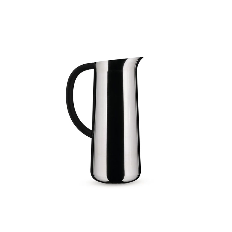 Caraffa Termoisolante Alessi Plissé MDL12 W – Design Michele De Lucchi – 1 Litro, Bianco, Doppia Parete