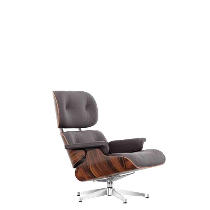 Vitra Poltrona Lounge Chair h84 Palissandro Santos prugna base