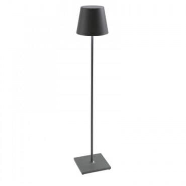 Zafferano - Lampada da terra/tavolo Poldina XXL grigio scuro