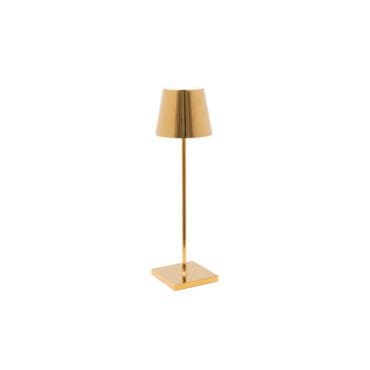 Zafferano - Lampada da tavolo Poldina oro lucido