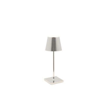 Zafferano Lampada da tavolo Poldina mini Pro cromo lucido