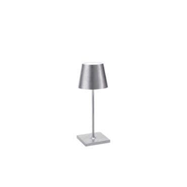 ZafferanoLampada da tavolo Poldina mini Pro argento