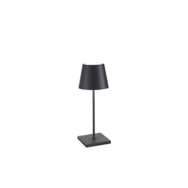 Zafferano Lampada da tavolo Poldina mini grigio scuro