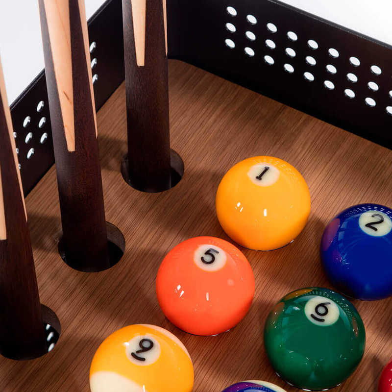 Portastecche Da Biliardo A Parete - In Legno Massiccio, 6 Fori, Facile Installazione, Per Casa E Club - Foto 9