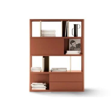 Treku LIbreria Kai autoportante in legno massello longho design palermo