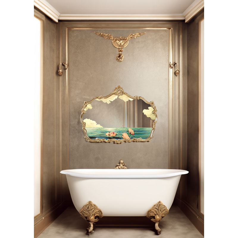 Seletti - Specchio da parete Toilet Paper Baroque Sea Girl