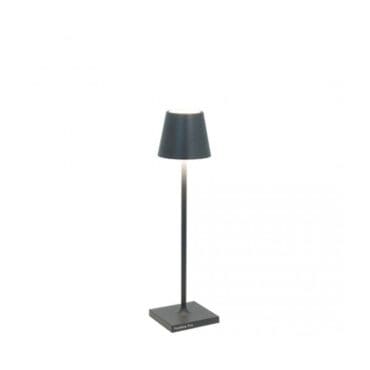 Zafferano - Lampada da tavolo Poldina micro grigio scuro