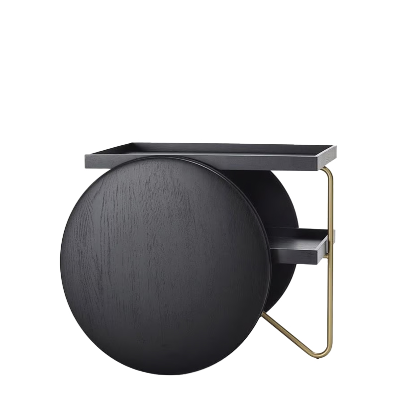 Horm – Tavolino Chariot Telaio Verniciato Oro Vassoi E Ruote Moca - | Design Concept Store - Foto 9