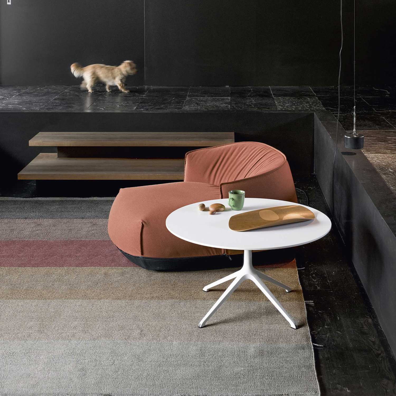 Kristalia – Tappeto Mustache RE large Terracotta Longho Design Palermo