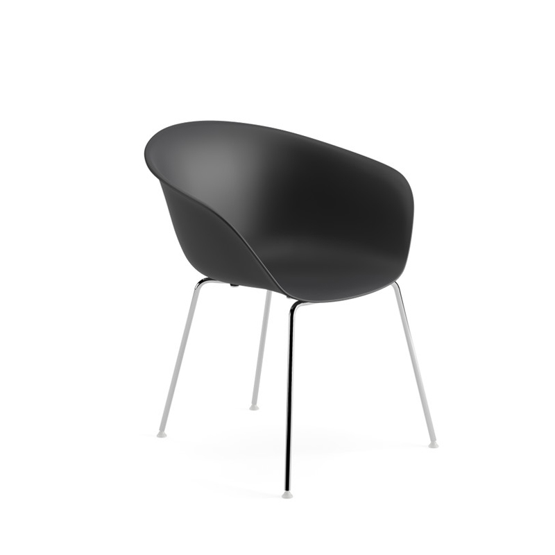 Arper - Sedia Duna 02 4 gambe acciaio cromato scocca