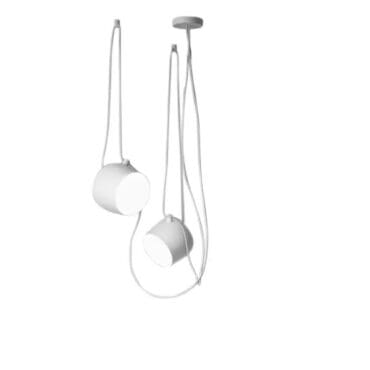 Flos Lampada a sospensione Aim bianca 2 moduli e rosone multiplo Longho Design Palermo