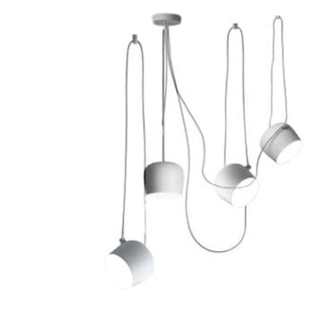 Flos Lampada a sospensione Aim bianca 4 moduli con rosone multiplo Longho Design Palermo