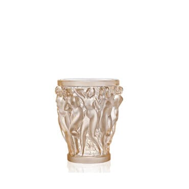 Lalique - Vaso Bacchantes piccolo cristallo dorato lucido