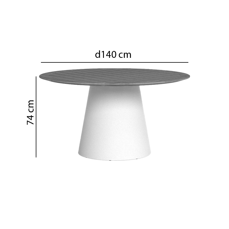 Talenti - Tavolo Da Pranzo Dolcevita D140 Graphite Natural Teak - | Design Concept Store - Foto 4