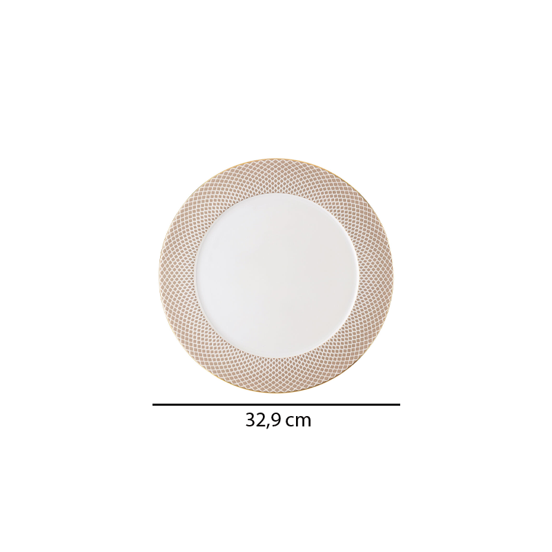 Rosenthal Junto Dune - Piatto Piatto In Gres 30 Cm - Sfumature Uniche Di Marrone E Caramello - Lavabile In Lavastoviglie