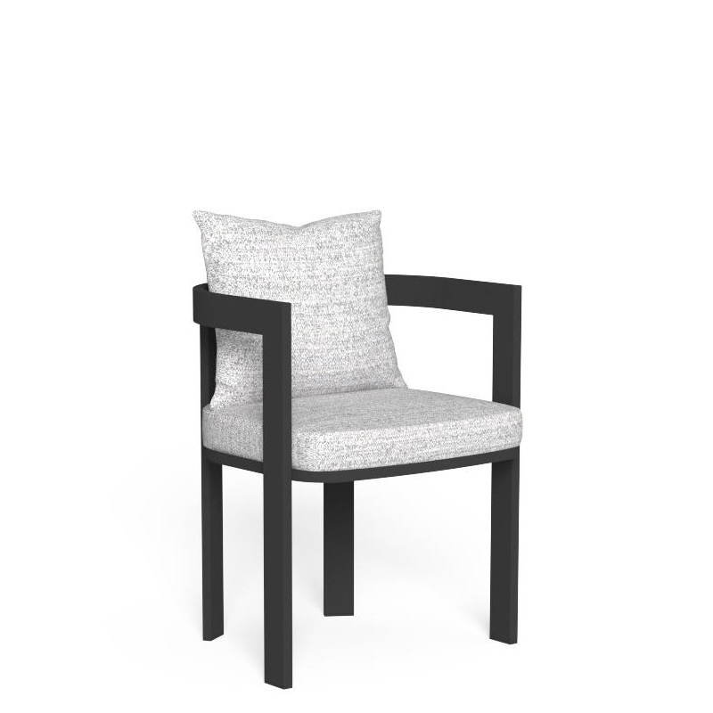 Talenti – Poltrona pranzo Argo Alu graphite mambo pearl LONGHO