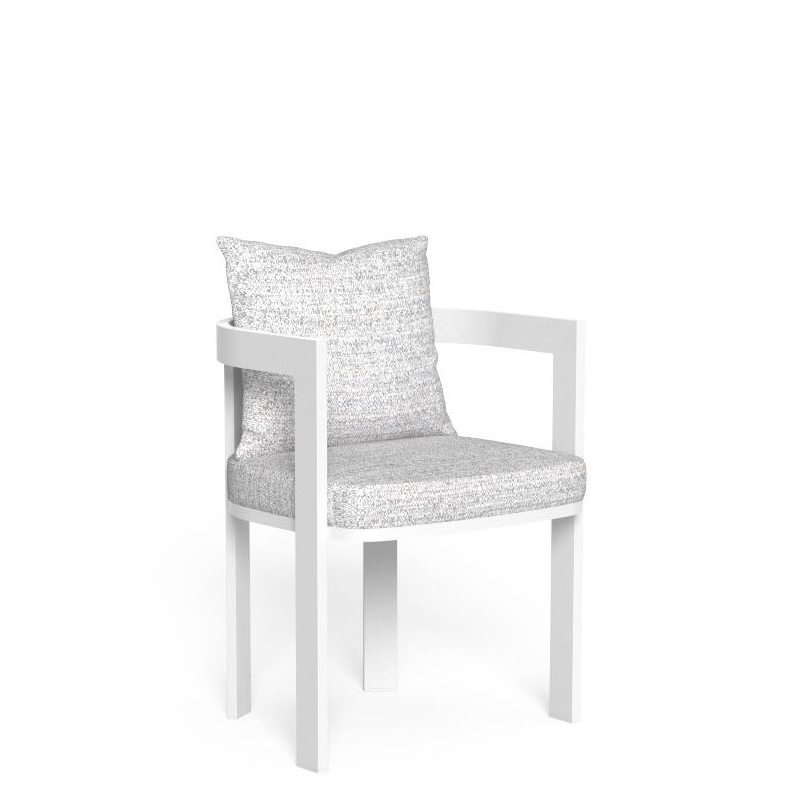 Talenti – Poltrona pranzo Argo Alu white mambo pearl LONGHO