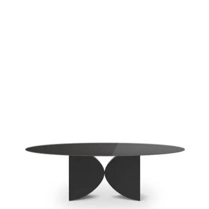 Lago Tavolo ovale Meet top vetro laccato 2440L