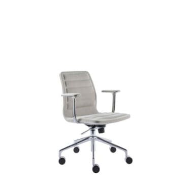 Cappellini - Poltrona Lotus Low con braccioli e ruote tessuto cat A