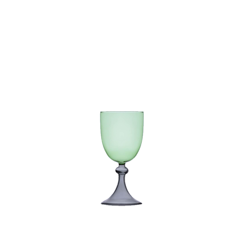 Calice Tamigi Ichendorf Milano – Fumo E Rosa, 30 Cl, Vetro Borosilicato Soffiato A Mano, H17 Cm