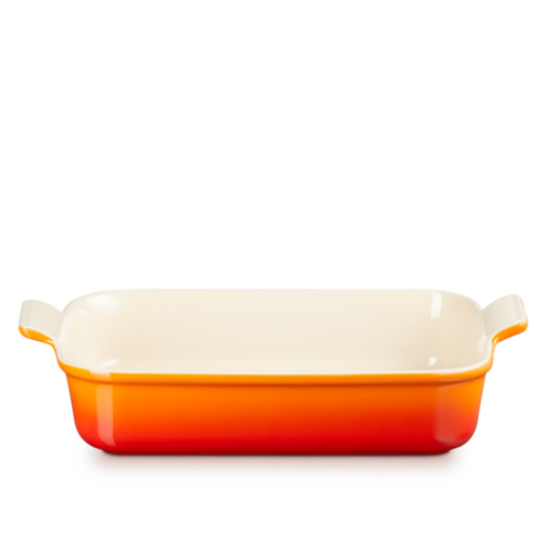 Le Creuset Piatto Rettangolare In Gres - 4 Qt (30,5 X 22,9 Cm), Colore Bianco
