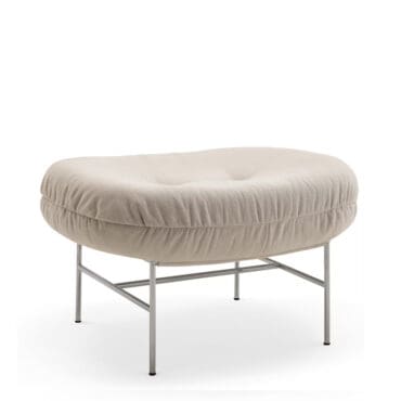Knoll - Perron Bun Ottoman Polished Chrome