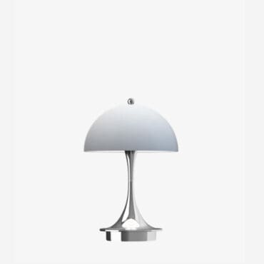 Louis Poulsen Lampada da tavolo Panthella 160 Chrome Opal Blue Grey Longho Design Palermo