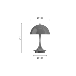 Louis Poulsen Lampada da tavolo Panthella 160 Longho Design Palermo