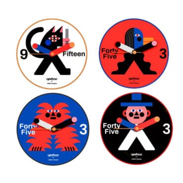 Qeeboo Orologio da parete Masterpack Oggian Longho Design Palermo