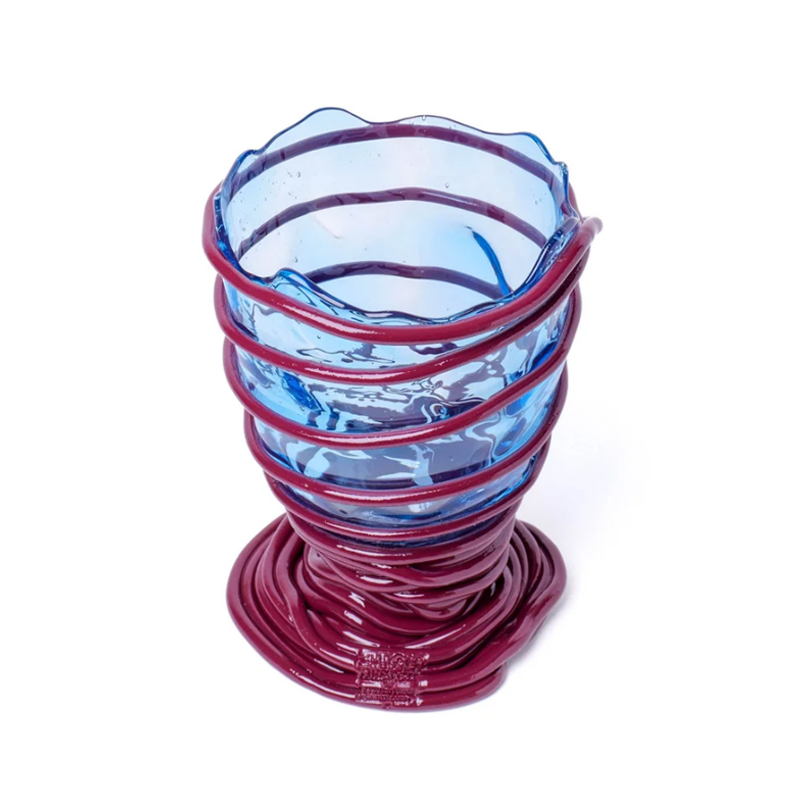 Corsi Design Vaso Pompitu II Azzurro Ciliegia opaco L Longho Design Palermo