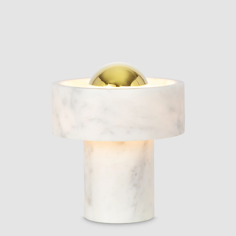 Tom Dixon Lampada da tavolo Stone Portable LED Oro 1 Longho Design Palermo
