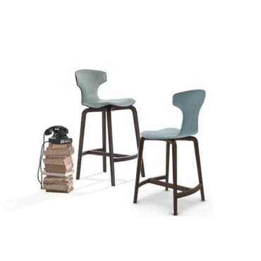 Poltrona Frau - Sgabello Montera struttura in legno H66/74