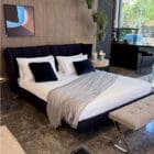 BB Italia Letto matrimoniale Husk 180x200 tessuto cat.Super Longho Design Palermo